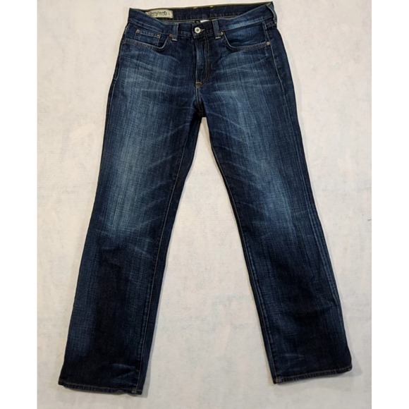 Lucky Brand Other - Lucky Brand Jeans Mens Sz 31X31 Vtg Straight Relaxed Whisker Faded Dark Blue